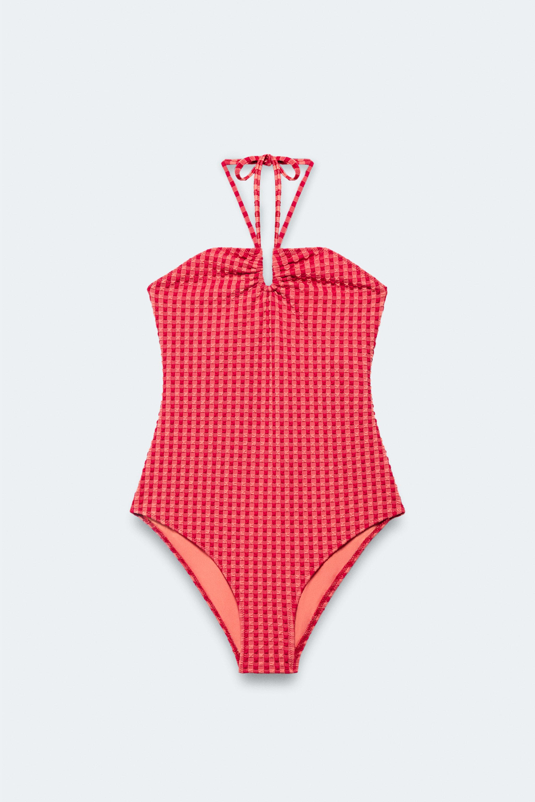 LIMITED EDITION GINGHAM HALTER SWIMSUIT