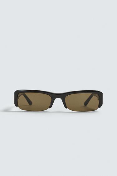 ПРЯМОУГОЛЬНЫЕ СОЛНЦЕЗАЩИТНЫЕ ОЧКИ — КОРИЧНЕВЫЙ от Zara