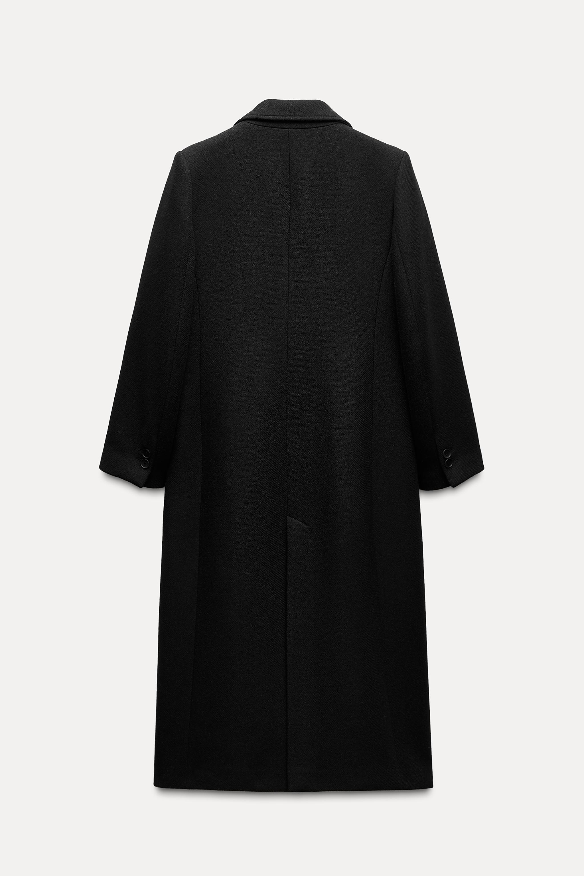 LONG WOOL COAT Black ZARA UAE Dubai Sharjah Ajman UAQ Fujairah