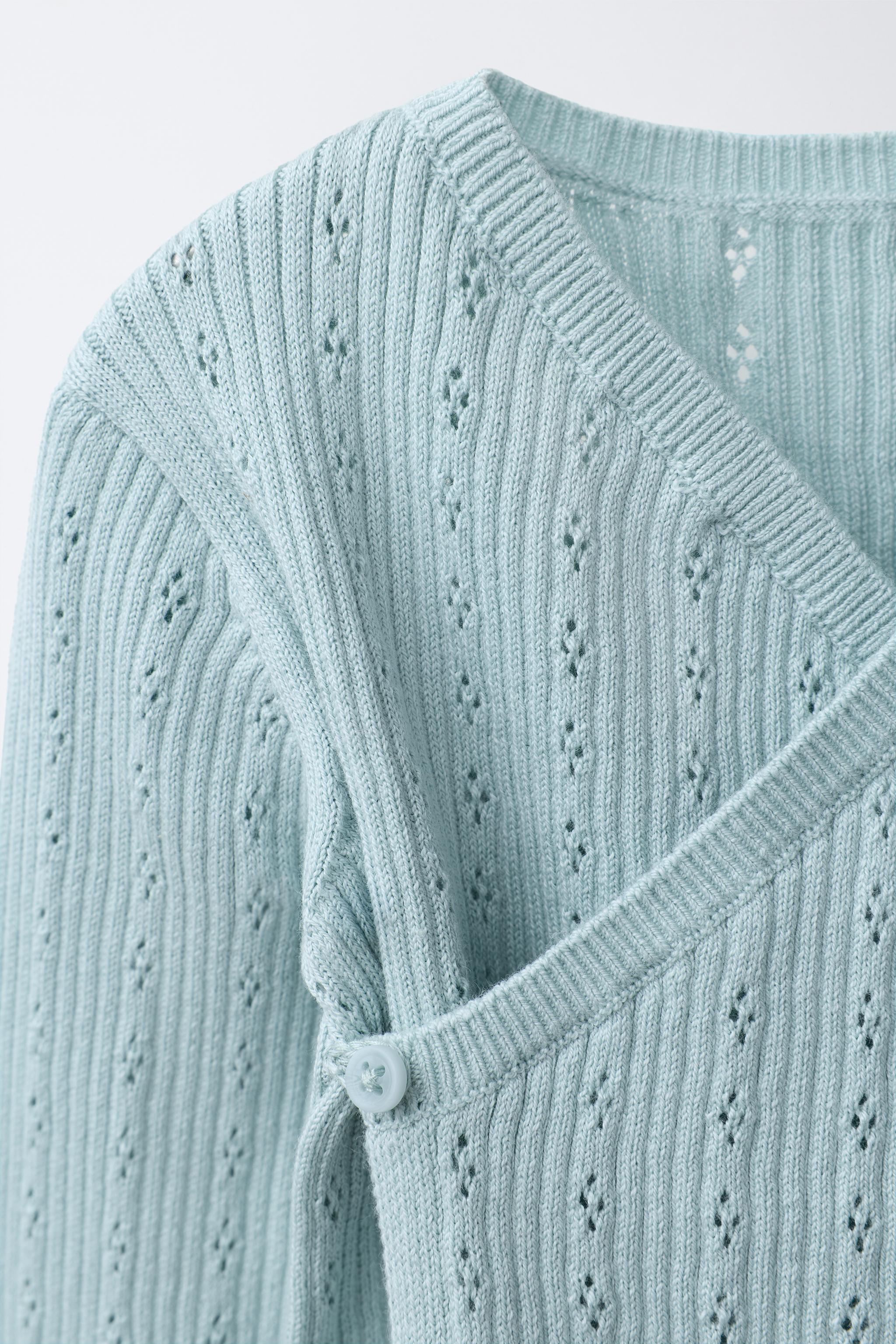 POINTELLE KNIT CARDIGAN