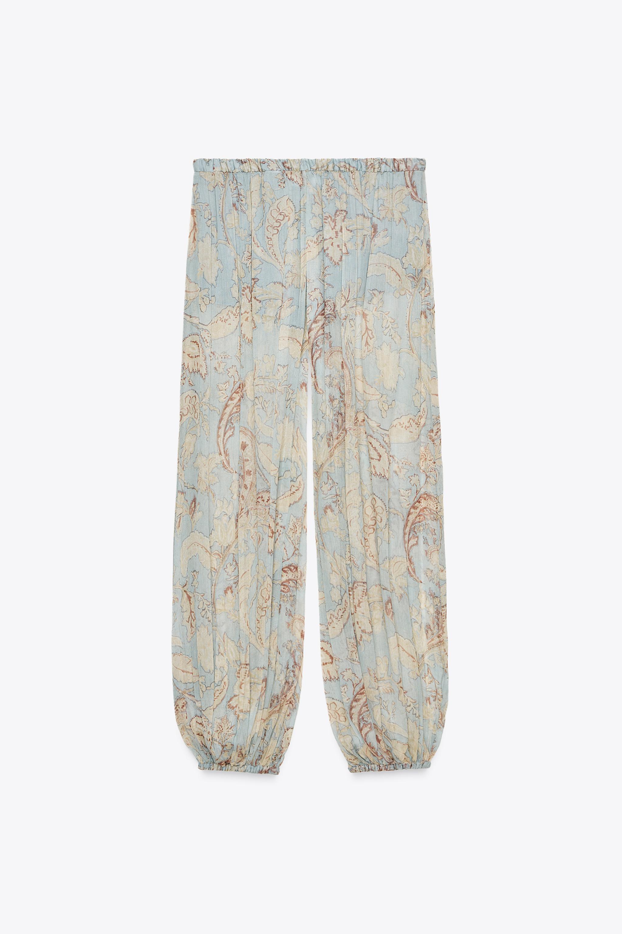 ZW COLLECTION FLORAL PUFF PANTS