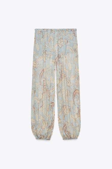 ZW COLLECTION FLORAL PUFF TROUSERS - Printed by Zara - Image 7