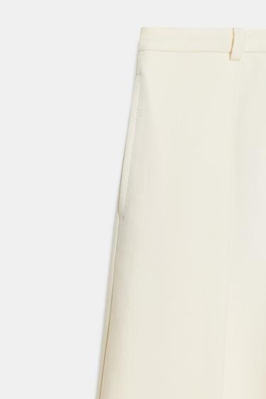 VOLUME TROUSERS WITH DARTS - Ecru by Zara - Image 9