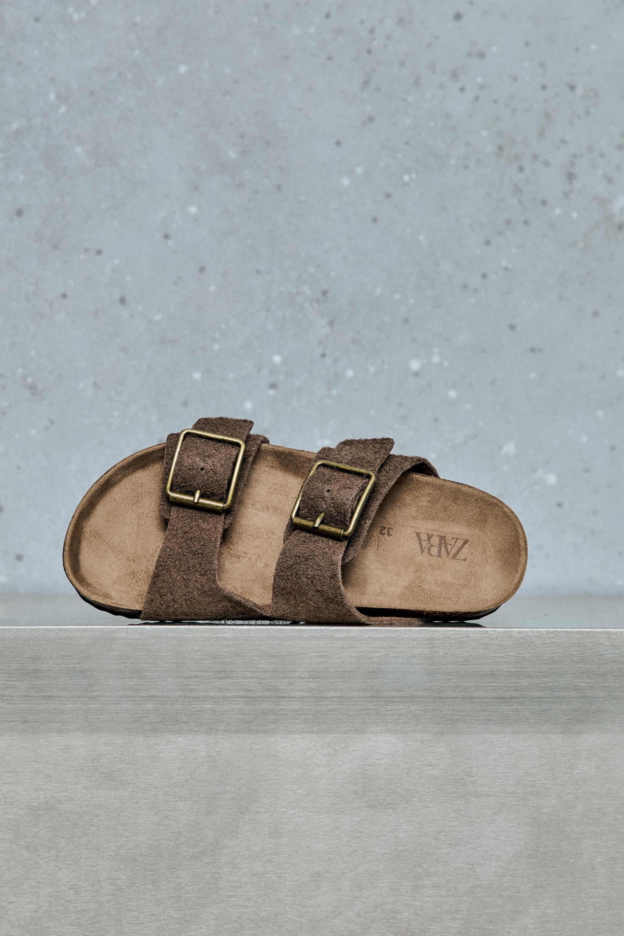 Детские сандалии Zara STORIEZ - LEATHER BUCKLE SANDALS — фото 9
