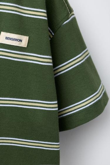 STRIPED T-SHIRT BENSIMON ® X ZARA - Green by Zara - Image 3