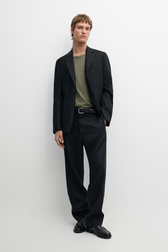 Tailored fit 100% linen suit blazer from Zara - $420