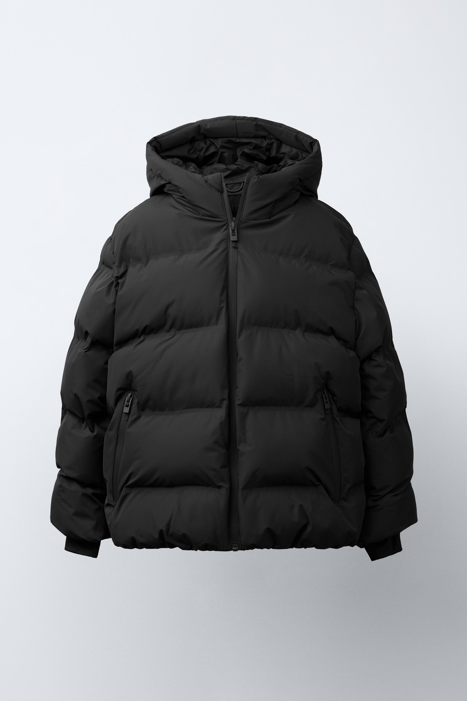 WATER REPELLENT LABEL PUFFER COAT