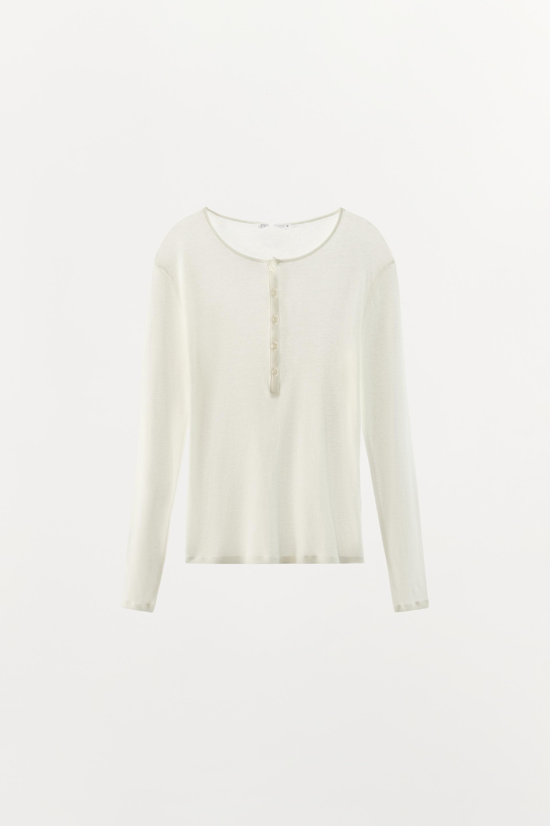 100% COTTON BUTTON-UP T-SHIRT thumbnail 5