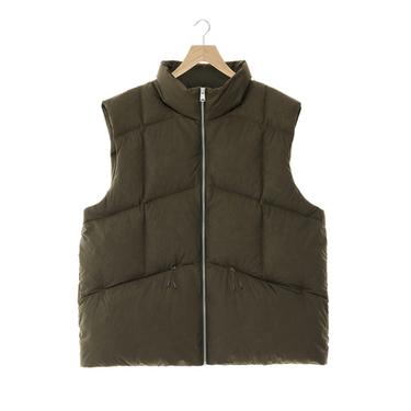 100% FEATHER PUFFER GILET - Dark khaki by Zara
