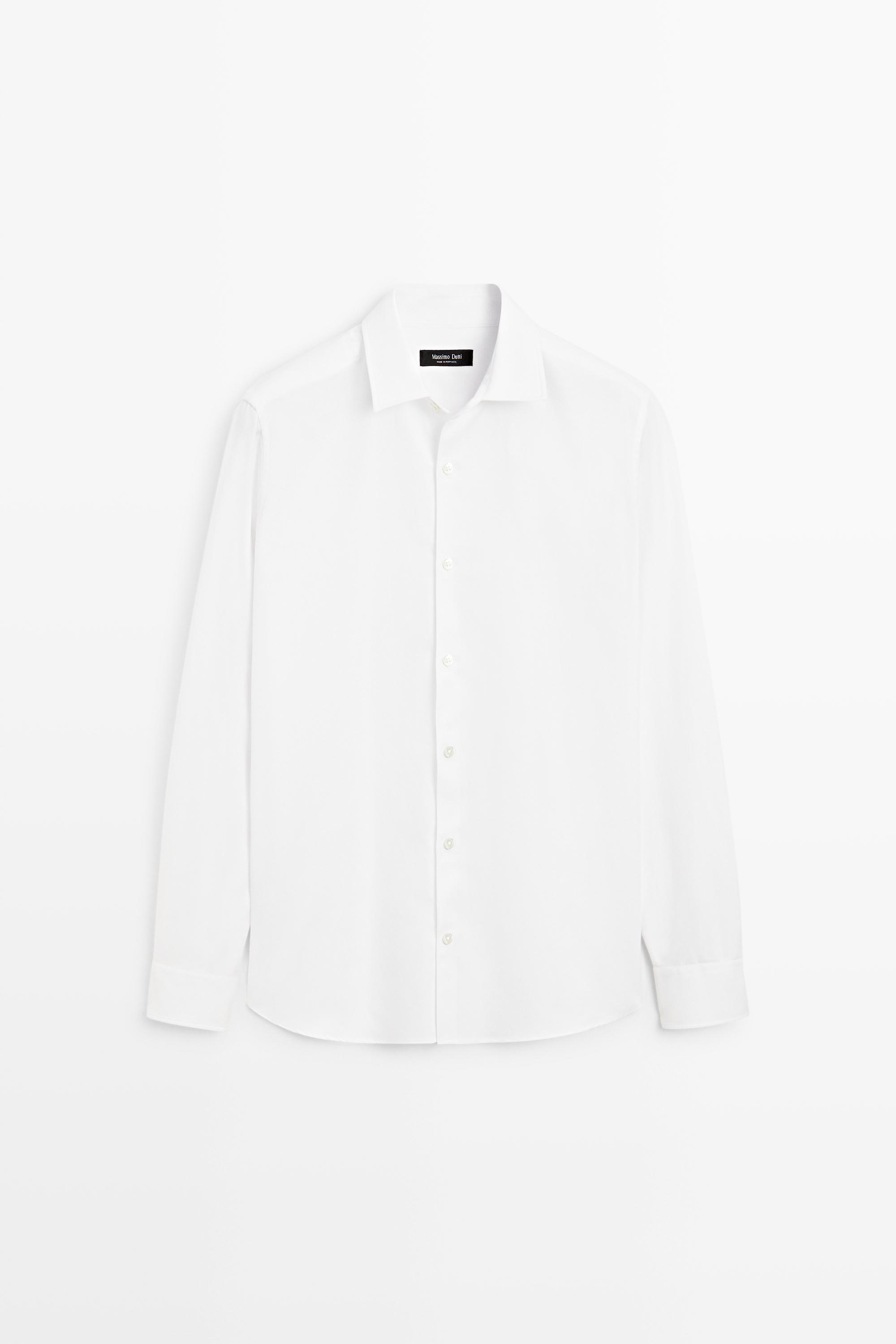 Chemise regular fit twill 100 % coton