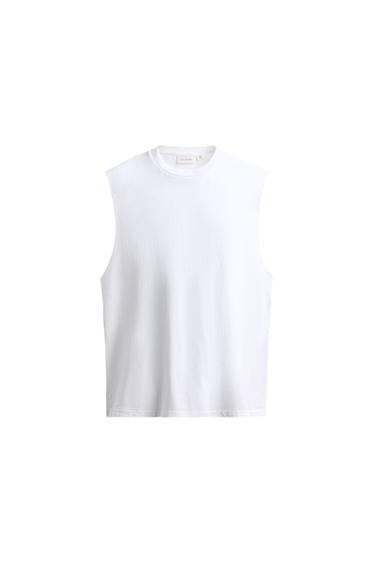 LIGHTWEIGHT TANK T-SHIRT - White by Zara