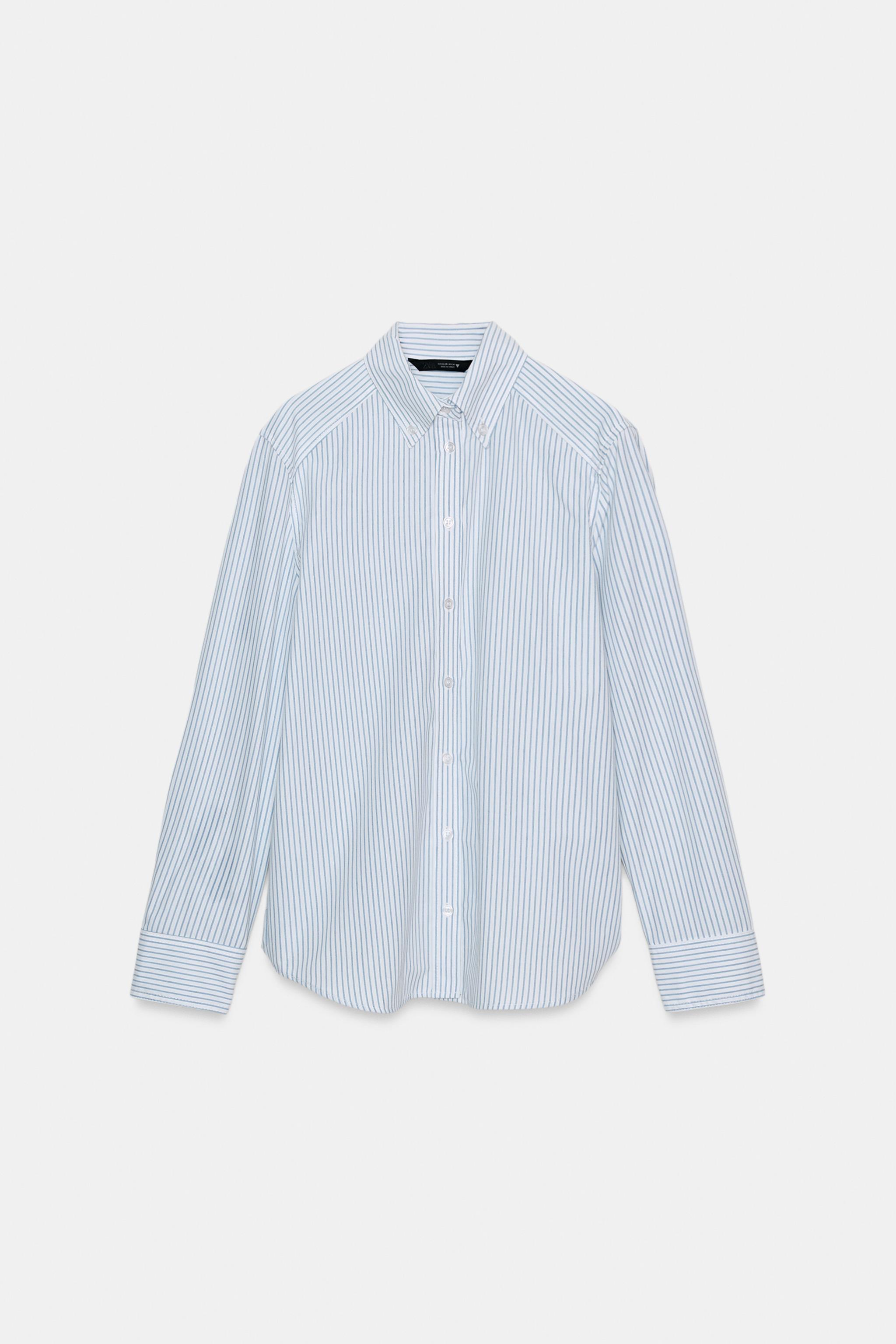 CHEMISE EN POPELINE À RAYURES