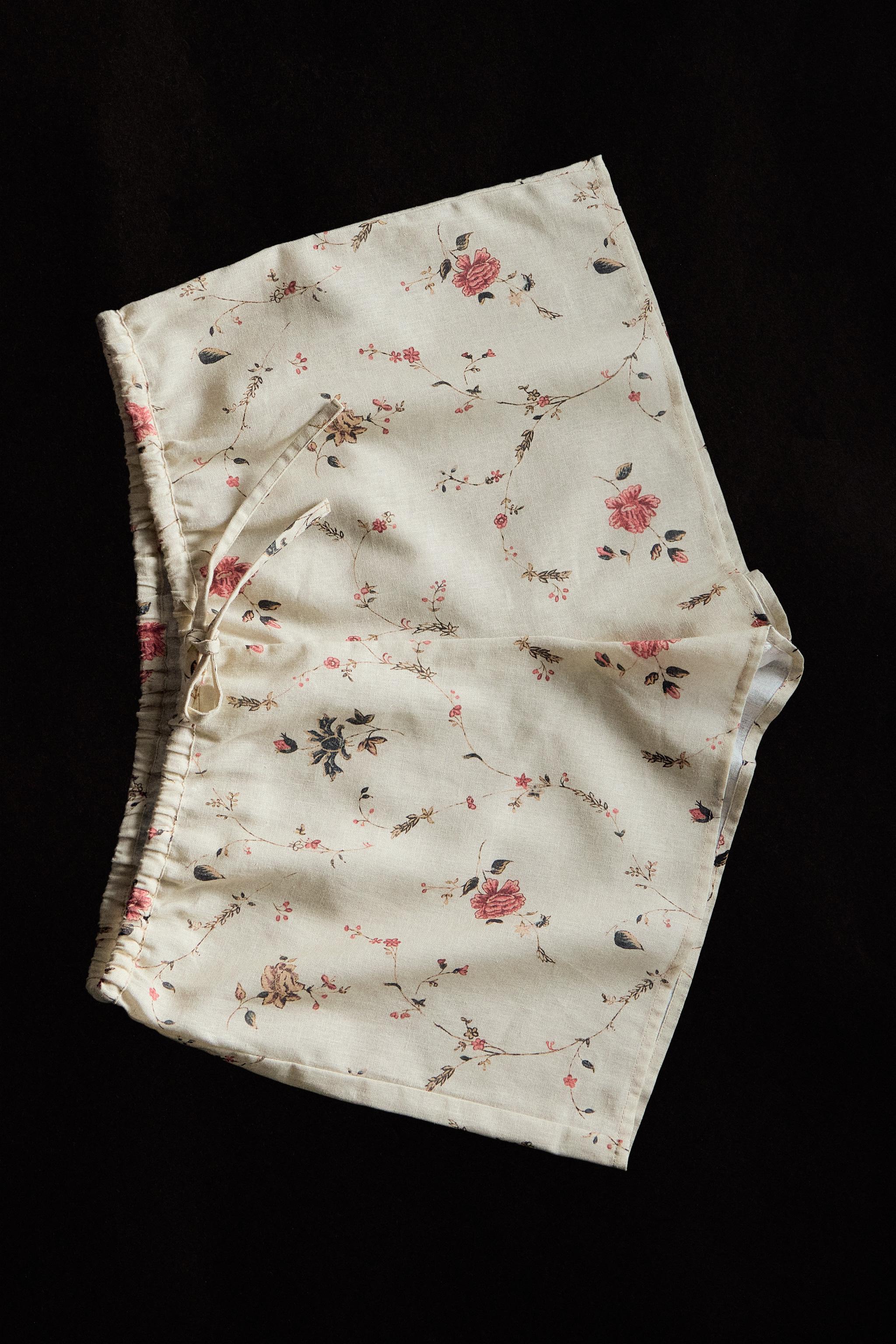 COTTON LINEN FLORAL SHORTS | KATHARINE POLE