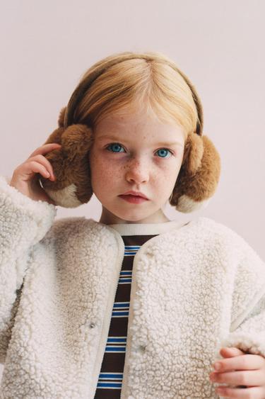FAUX FUR BEAVER EARMUFFS - Brown by Zara