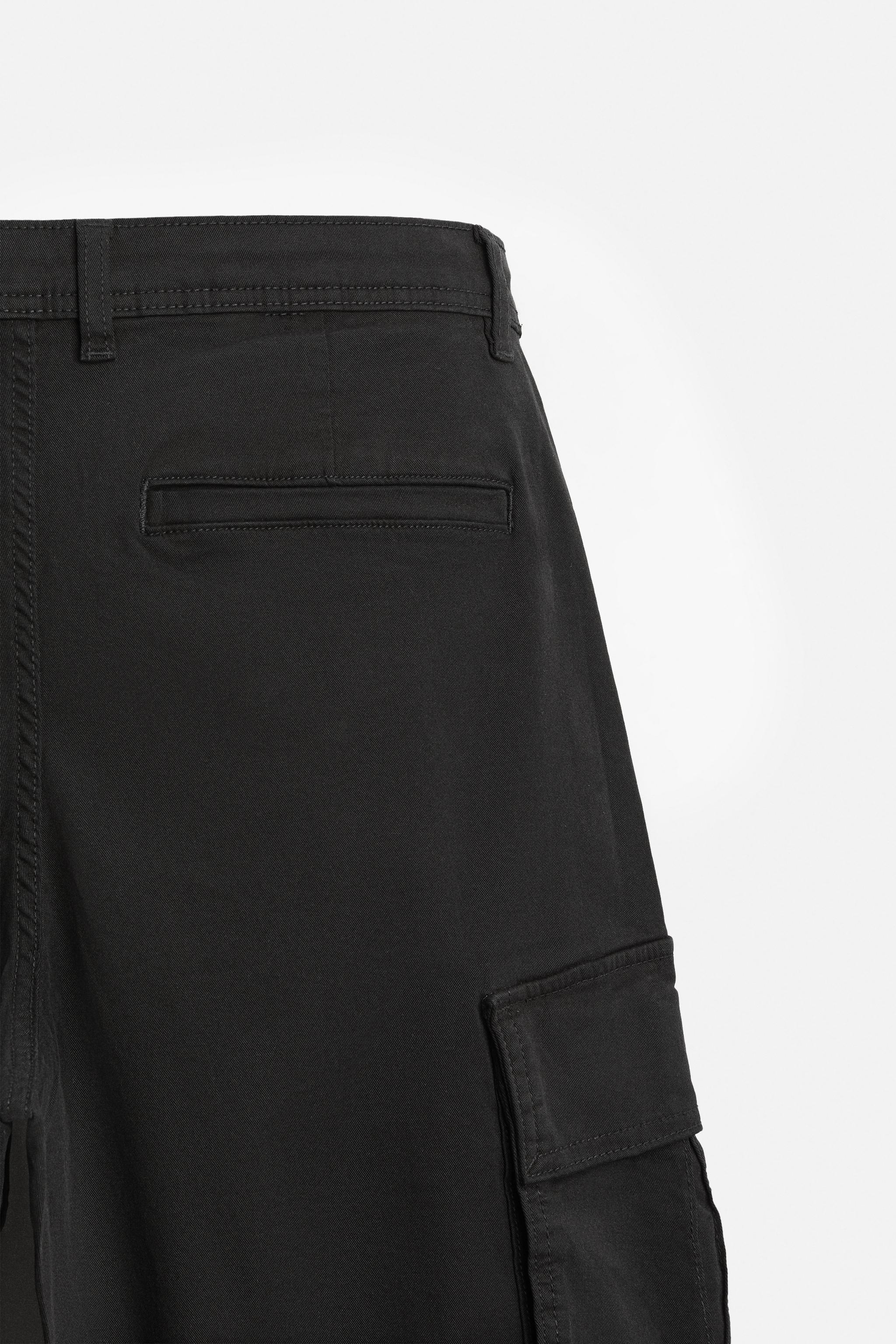 RELAXED FIT CARGO PANTS - Black | ZARA Canada