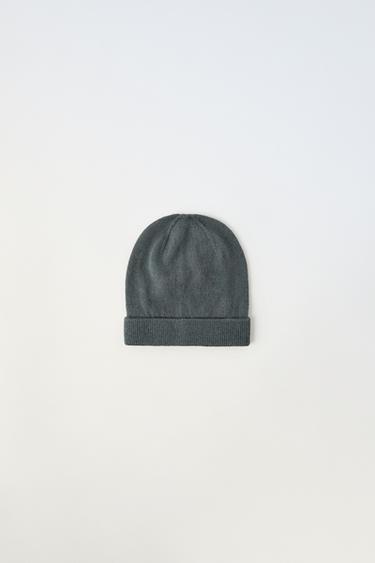 GORRO ALGODÓN SEDA - Gris antracita de Zara - Imagen 0