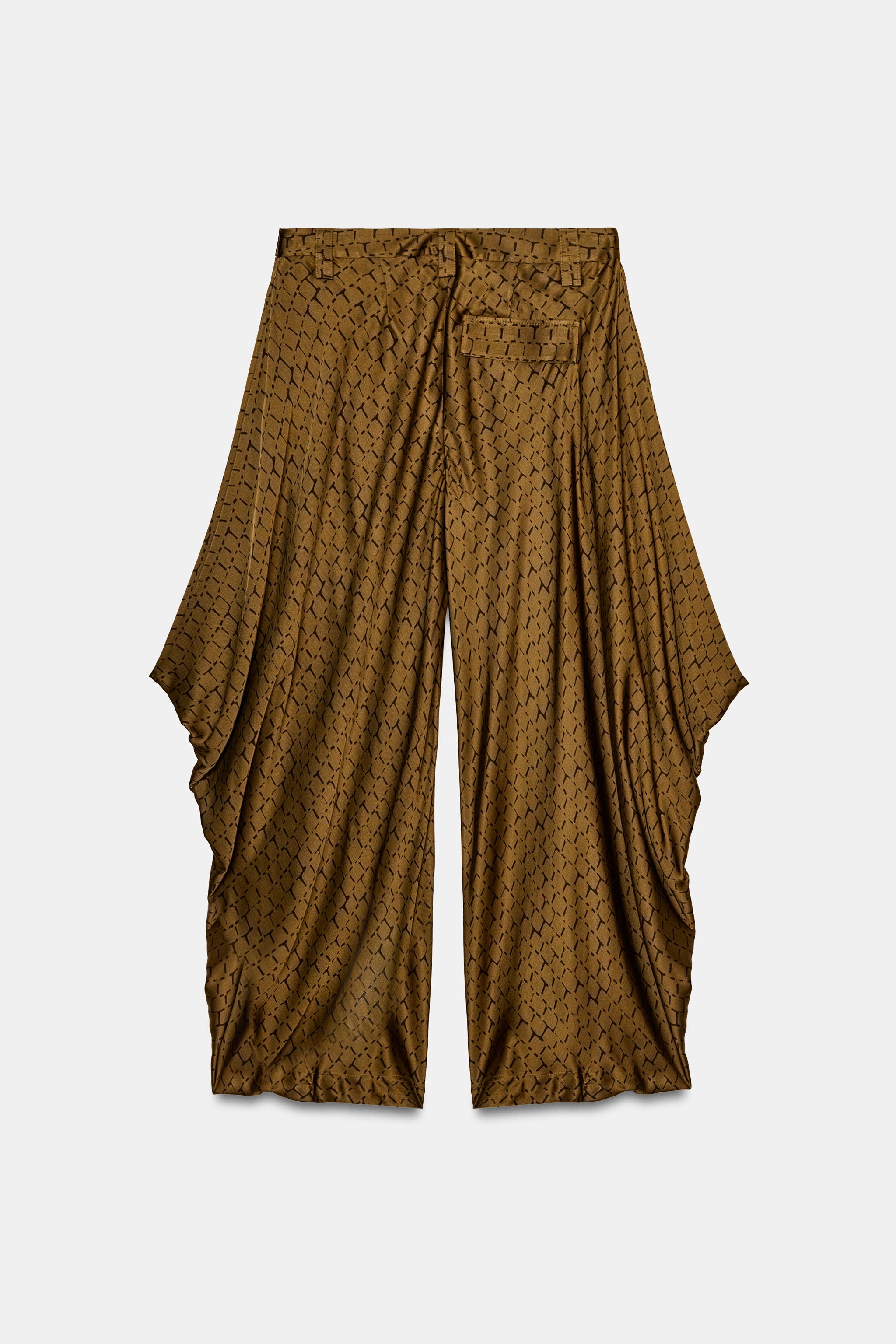 DRAPELİ DESENLİ PANTOLON ZW COLLECTION - Görsel 7
