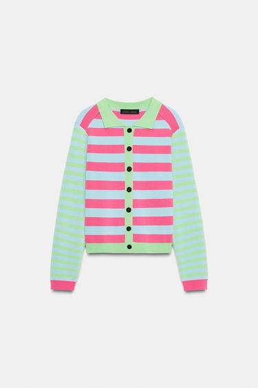 STRIPED KNIT CARDIGAN - striped by Zara - Image 5