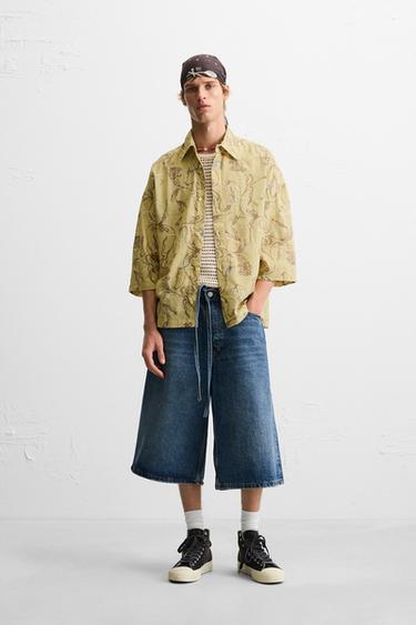 LIMITED EDITION EMBROIDERED PRINT SHIRT - Light yellow by Zara