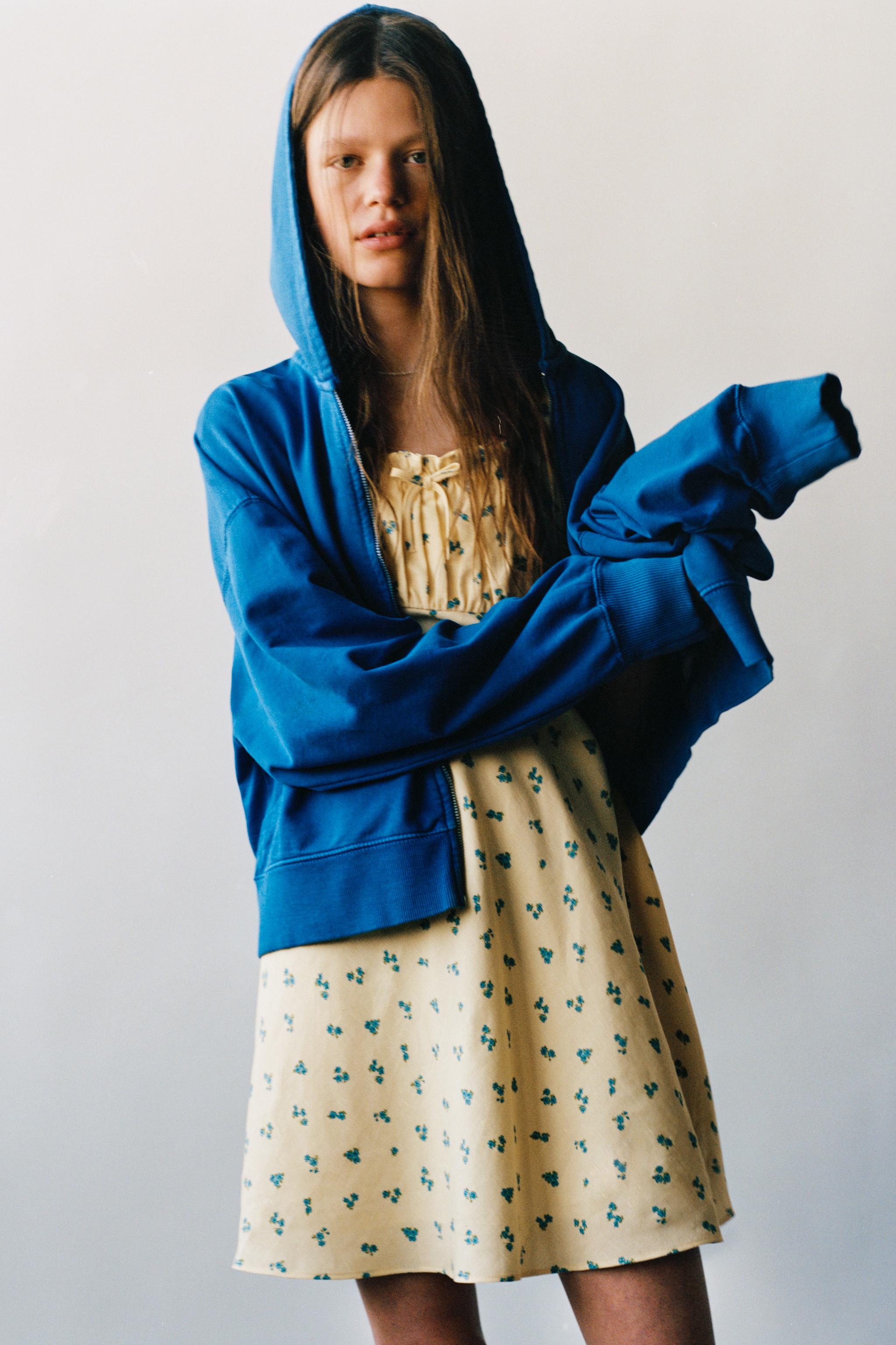 GATHERED FLORAL DRESS