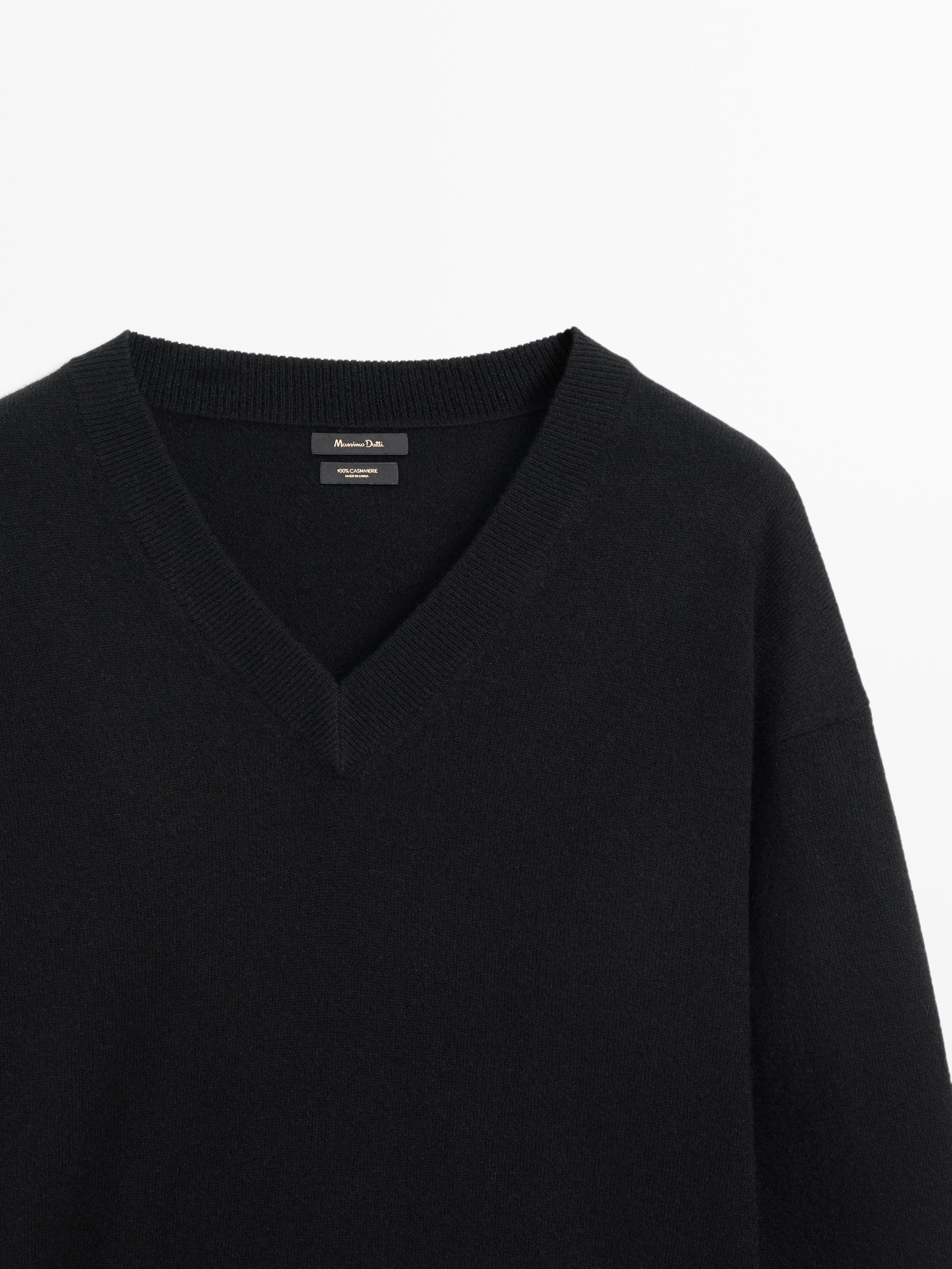 Knit 100% cashmere V-neck sweater | ZARA United States