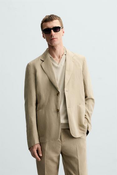 BLAZER LAVADA TRAJE - Beige de Zara