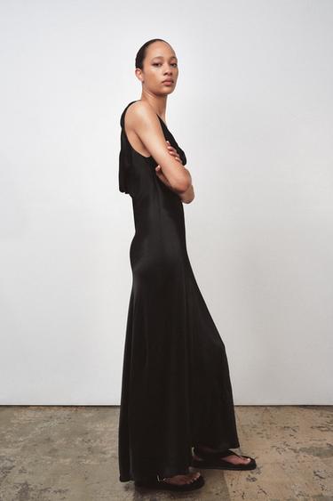 ROBE SATINÉE ZW COLLECTION - Noir de Zara - Image 3