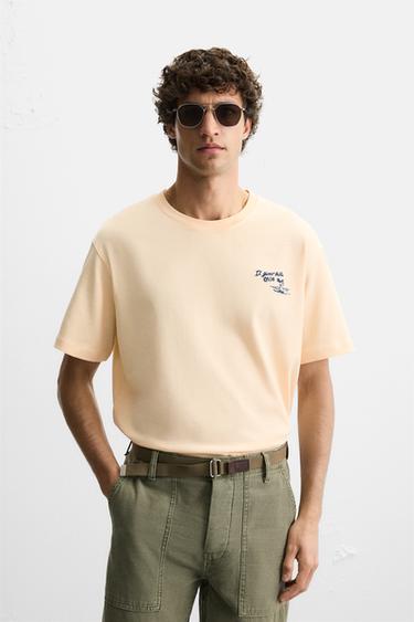 CONTRAST PRINT T-SHIRT - Vanilla by Zara
