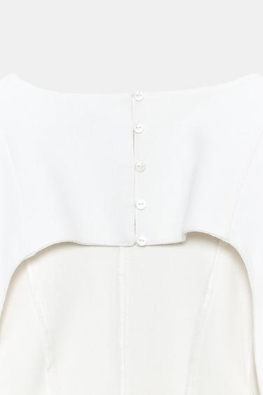 ROBE COURTE CEINTURÉE - Blanc de Zara - Image 7