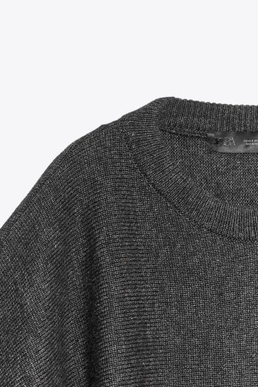 WIDE SLEEVE KNIT SWEATER - Grey by Zara - Image 5