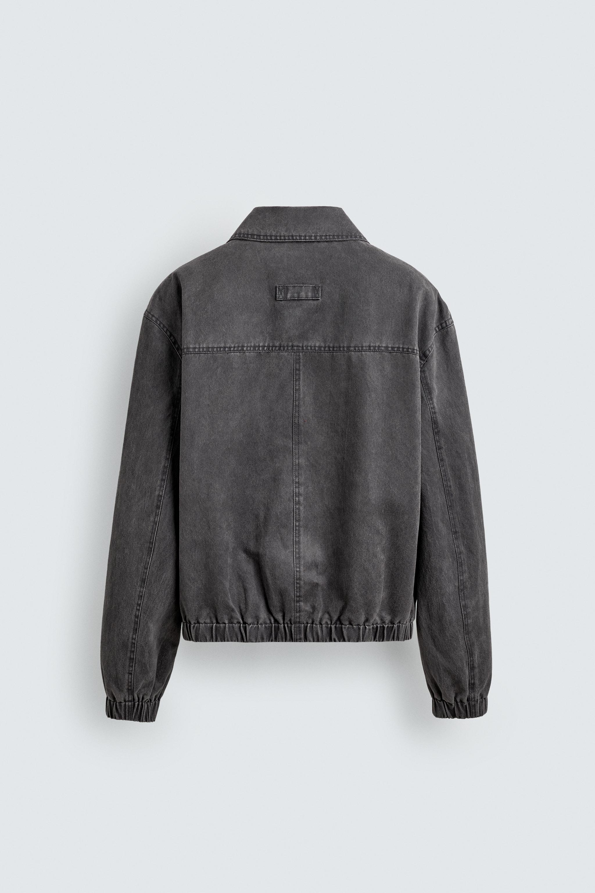 ウォッシュド フェイクスエード ジャケット - グリーン | ZARA Japan