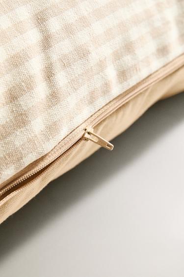 GINGHAM PET BED WITH CUSHION - Beige by Zara - Image 5