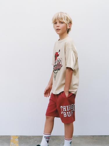 Zara CHICAGO BULLS NBA © INTERLOCK SHORTS - Red