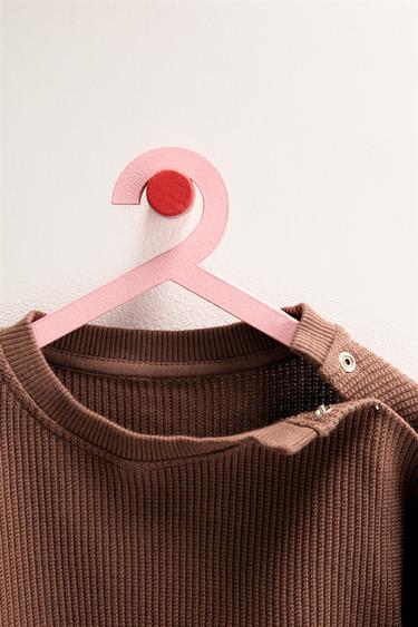 ZARA TIMELESS - SUDADERA WAFFLE - Marrón de Zara