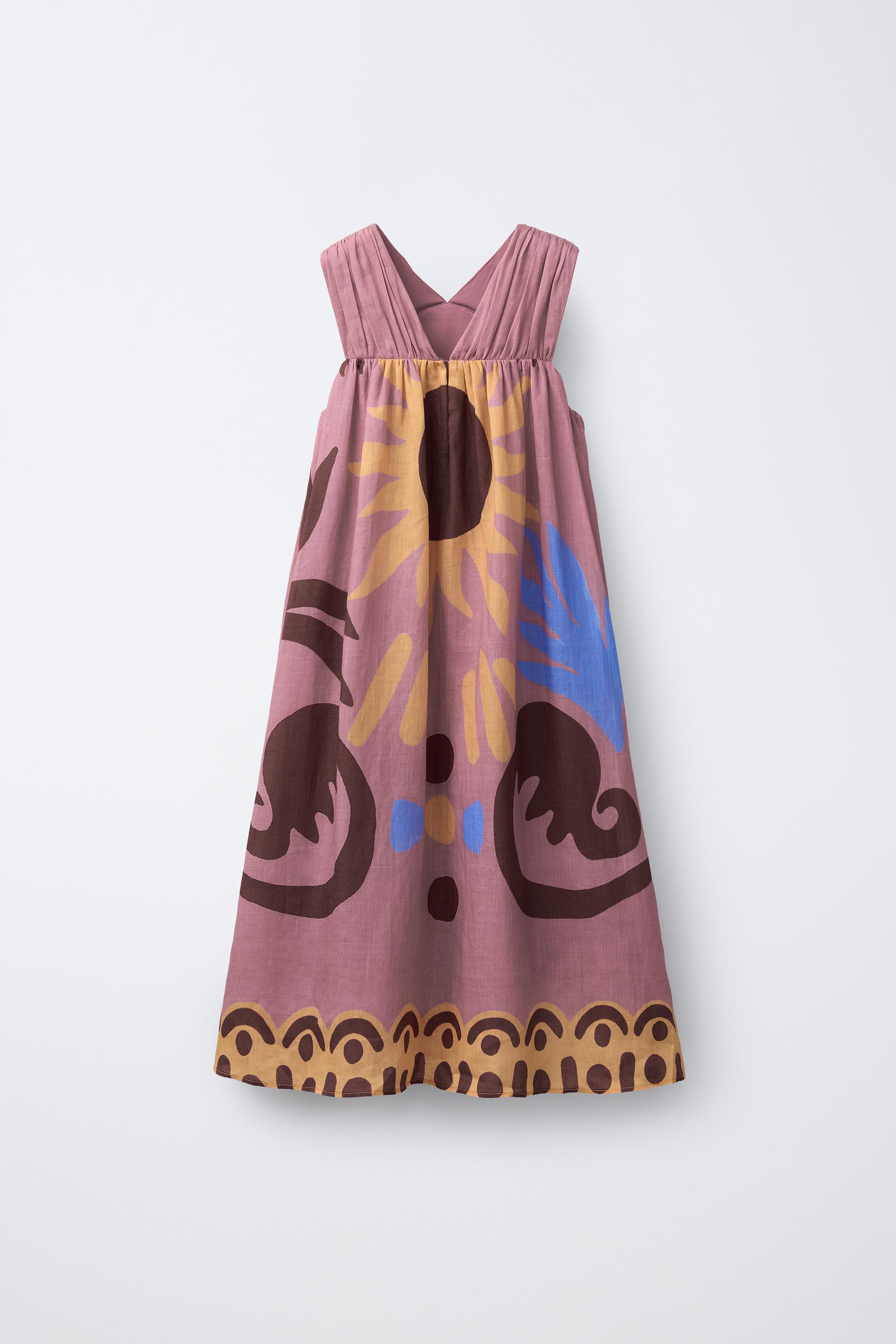 100% RAMIE PRINTED DRESS