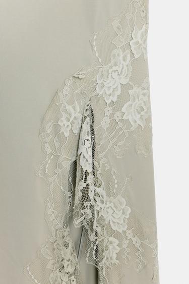 FLOWING LACE DRESS - Light green by Zara - Image 9