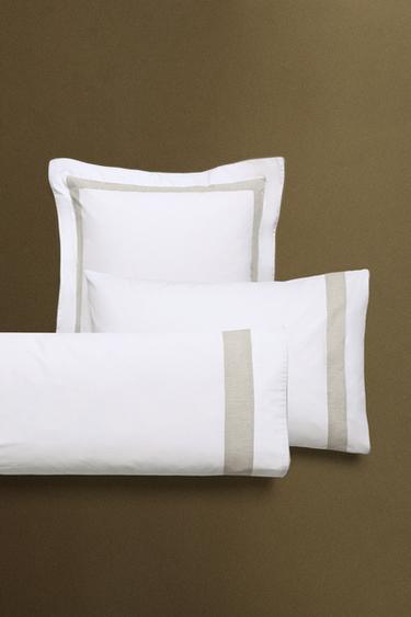 COTTON PILLOWCASE WITH BORDER - White by Zara - Image 5