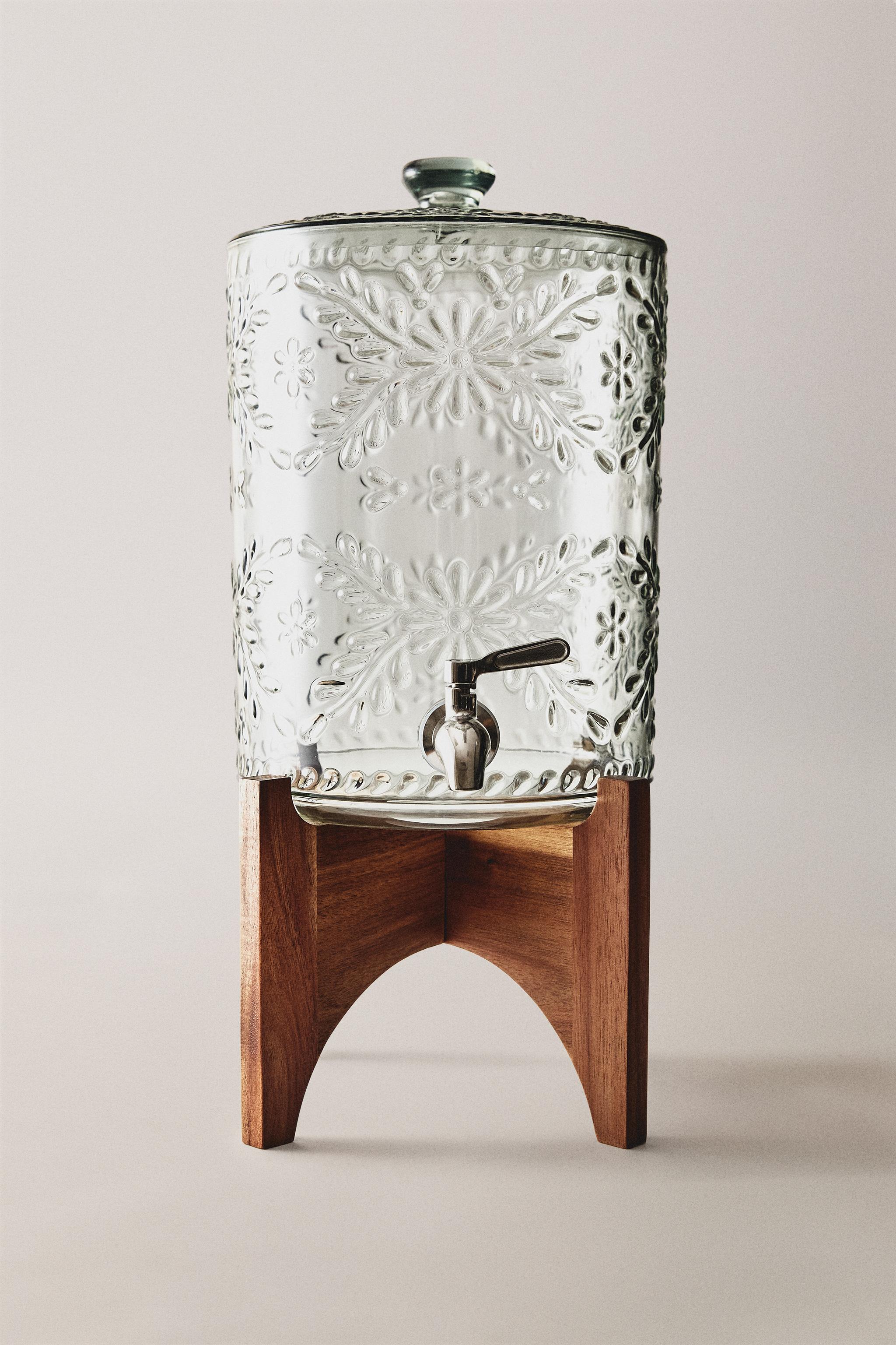 ACACIA WOOD FLORAL DISPENSER