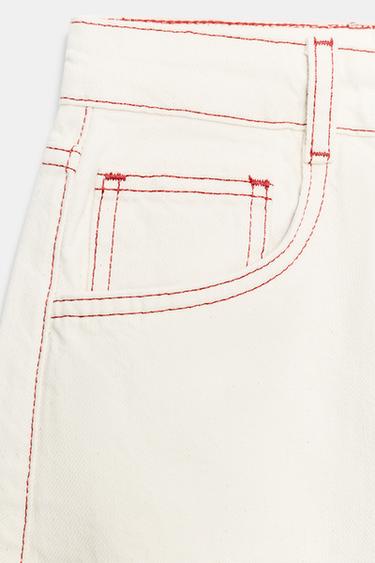Z1975 MID-WAIST BARREL JEANS - Ecru by Zara - Image 7