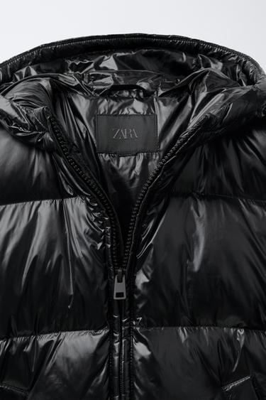 WASSERABWEISENDER DAUNENPARKA MIT KAPUZE - Schwarz von Zara