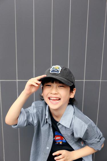Zara WASHED EFFECT PATCH CAP - Black