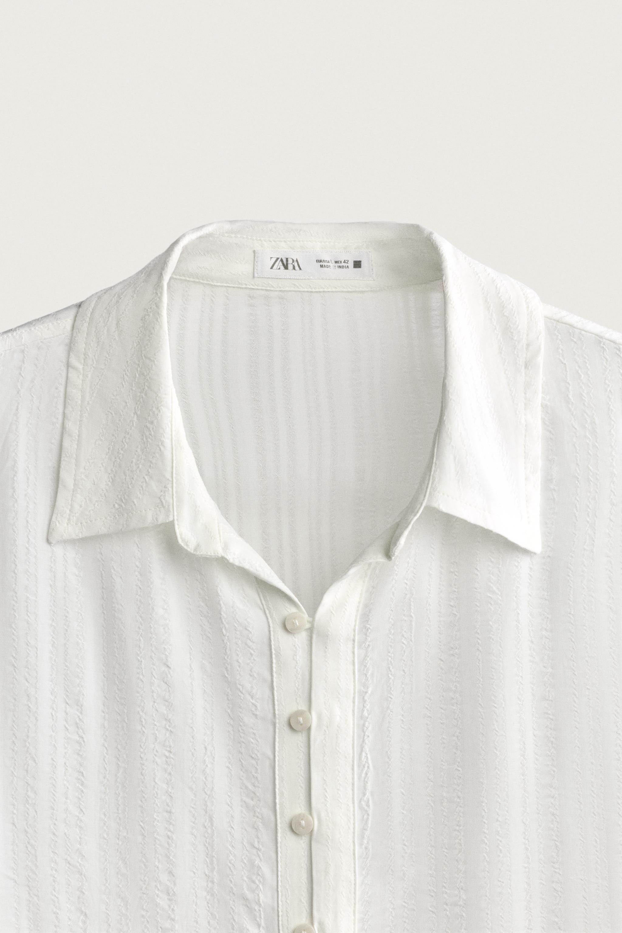 CHEMISE FLUIDE 100% VISCOSE RAYURES