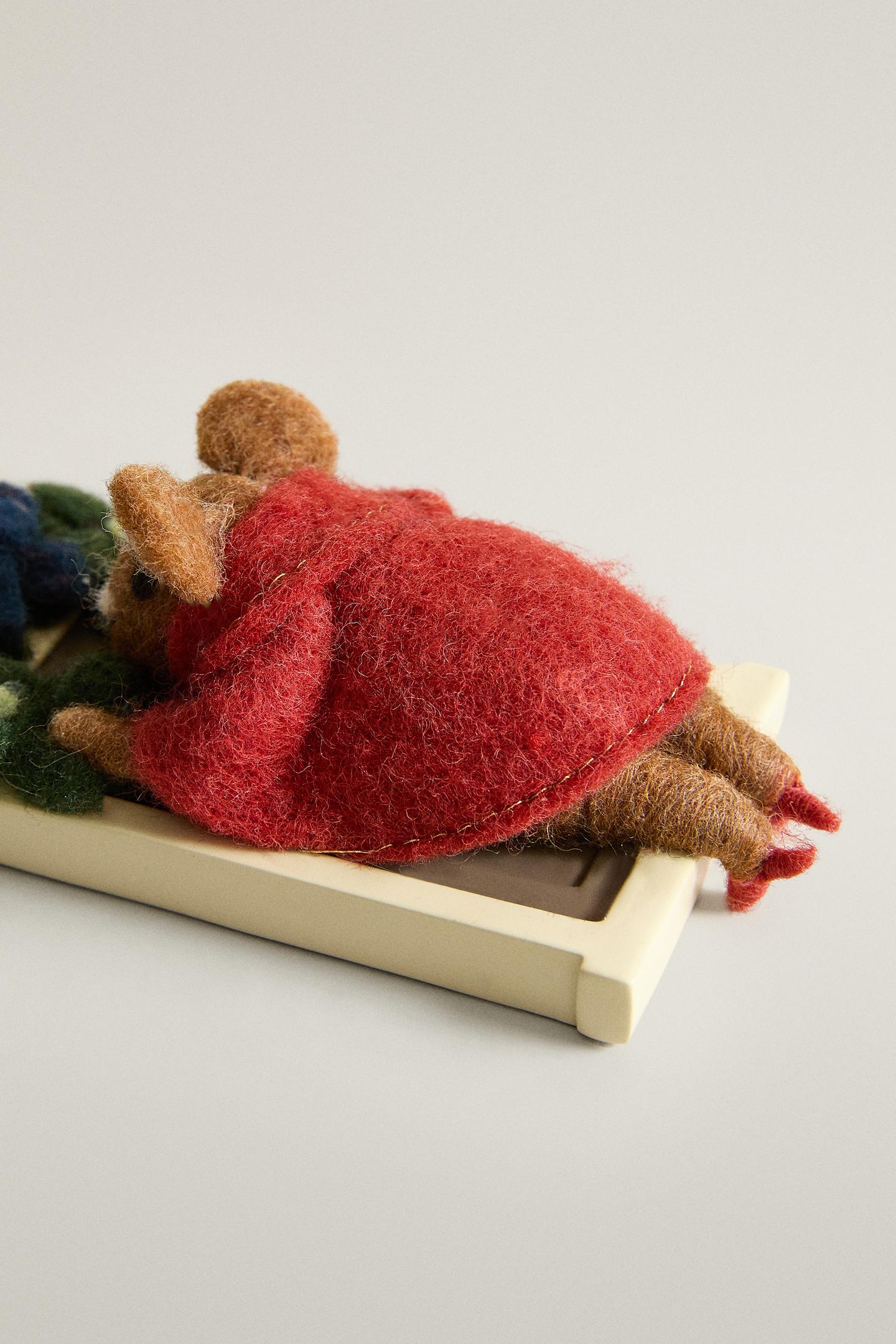 Ёлочные украшения Zara Mouse with Wreath Christmas Tree Decoration, цвет: Разноцветный — фото 4