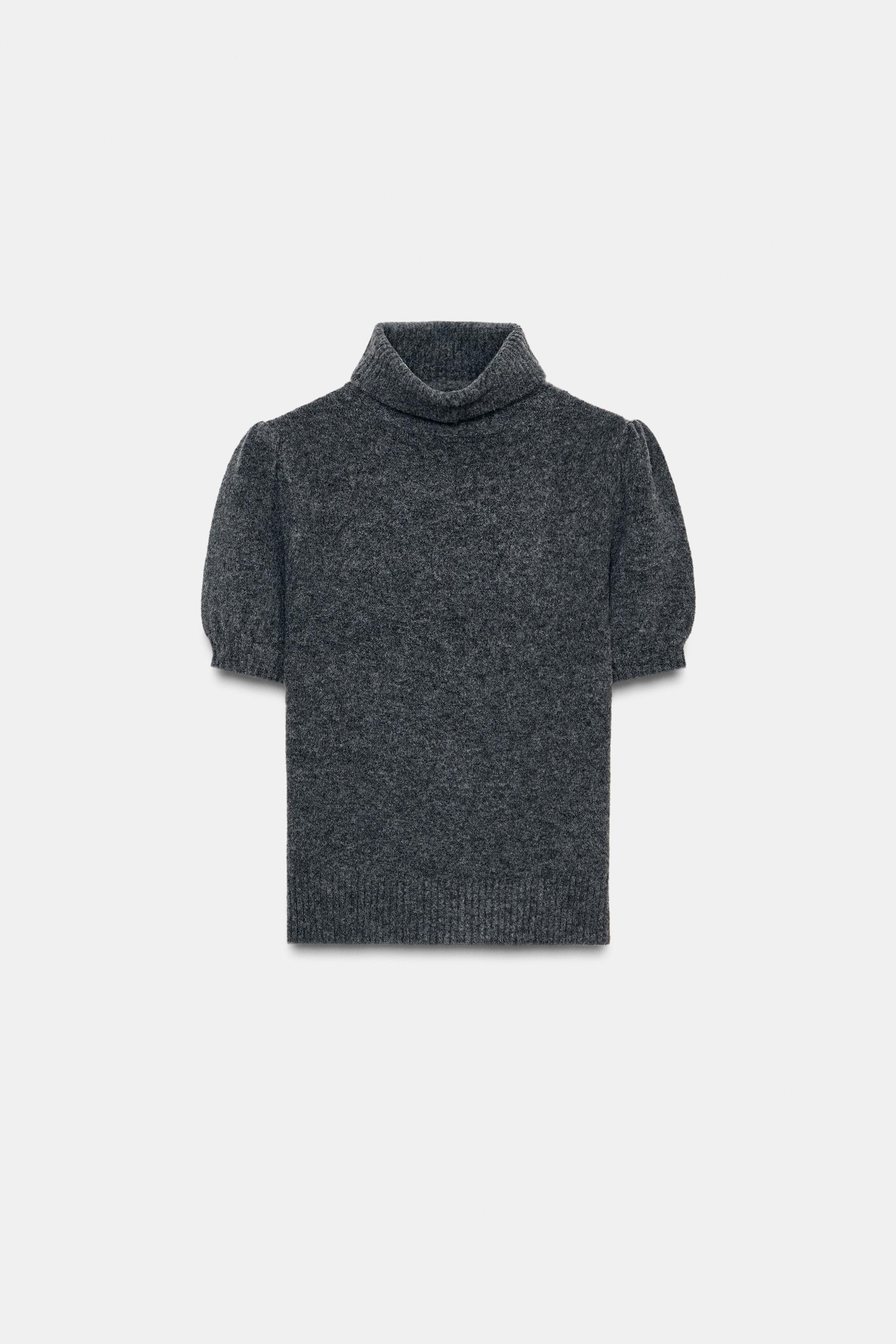 PUFF SLEEVE KNIT TOP