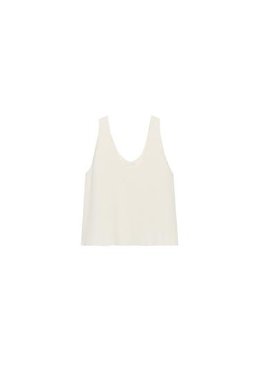 STRUCTURED STRAPPY TOP - Ecru by Zara