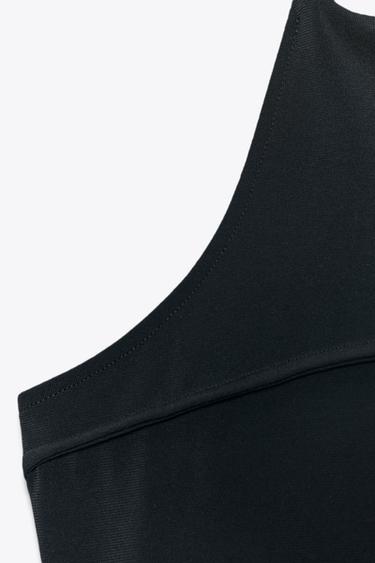 TOP HALTER CRÊPE - Noir de Zara - Image 6