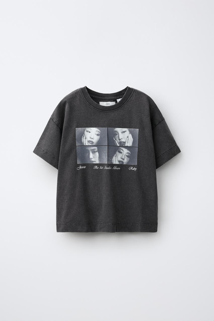 JENNIE RUBY® フォトプリントTシャツ - カーボングレー | ZARA Japan 