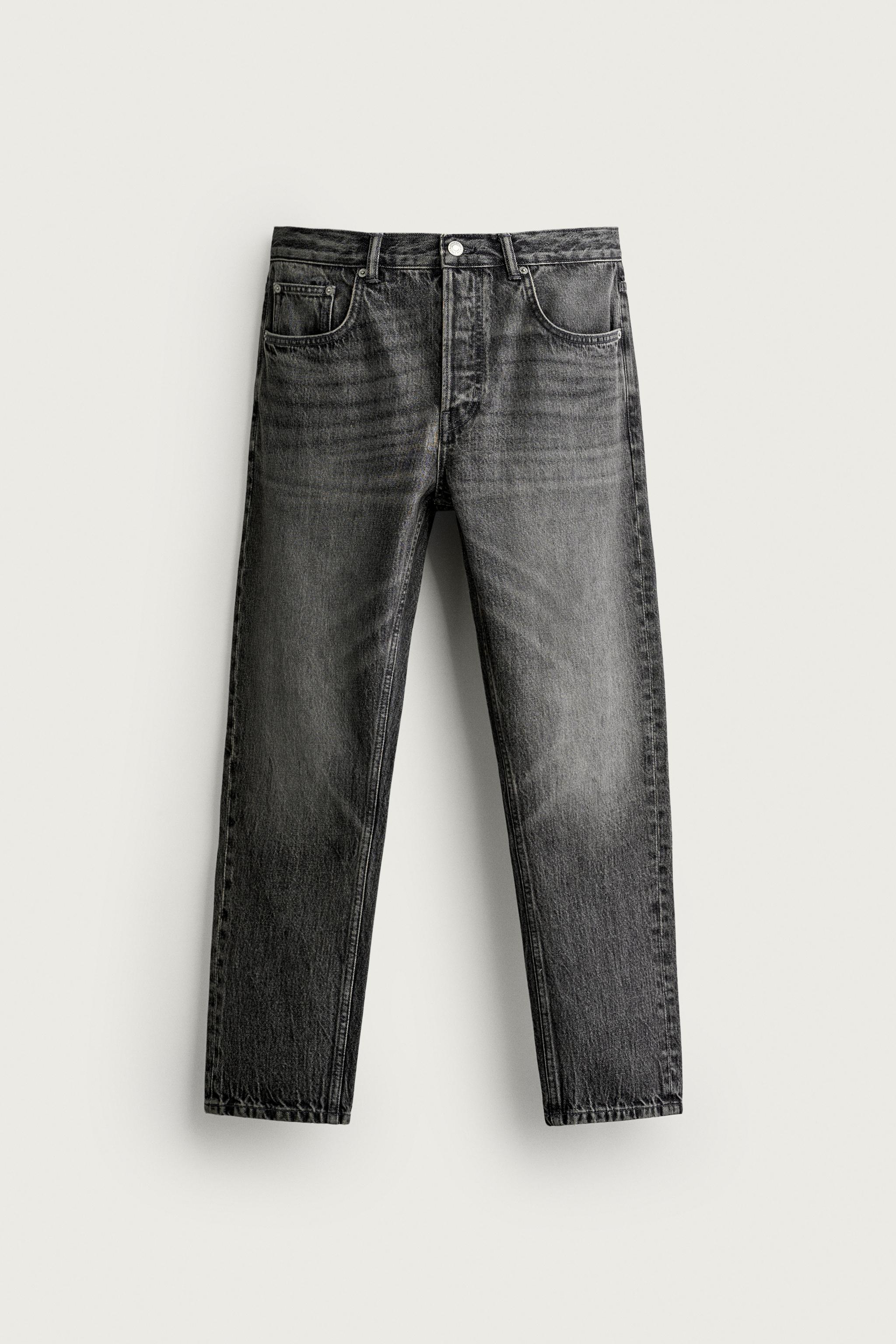 SLIM CROPPED FIT JEANS — Grey