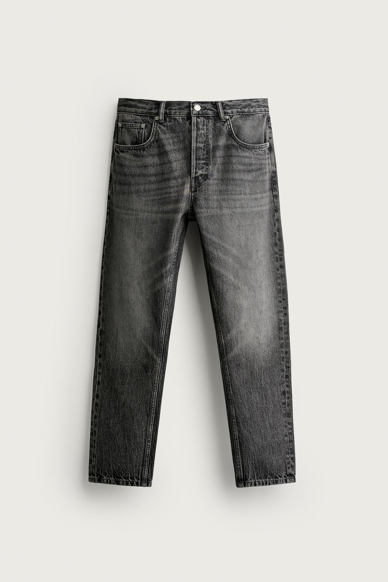 SLIM CROPPED FIT JEANS — Grey