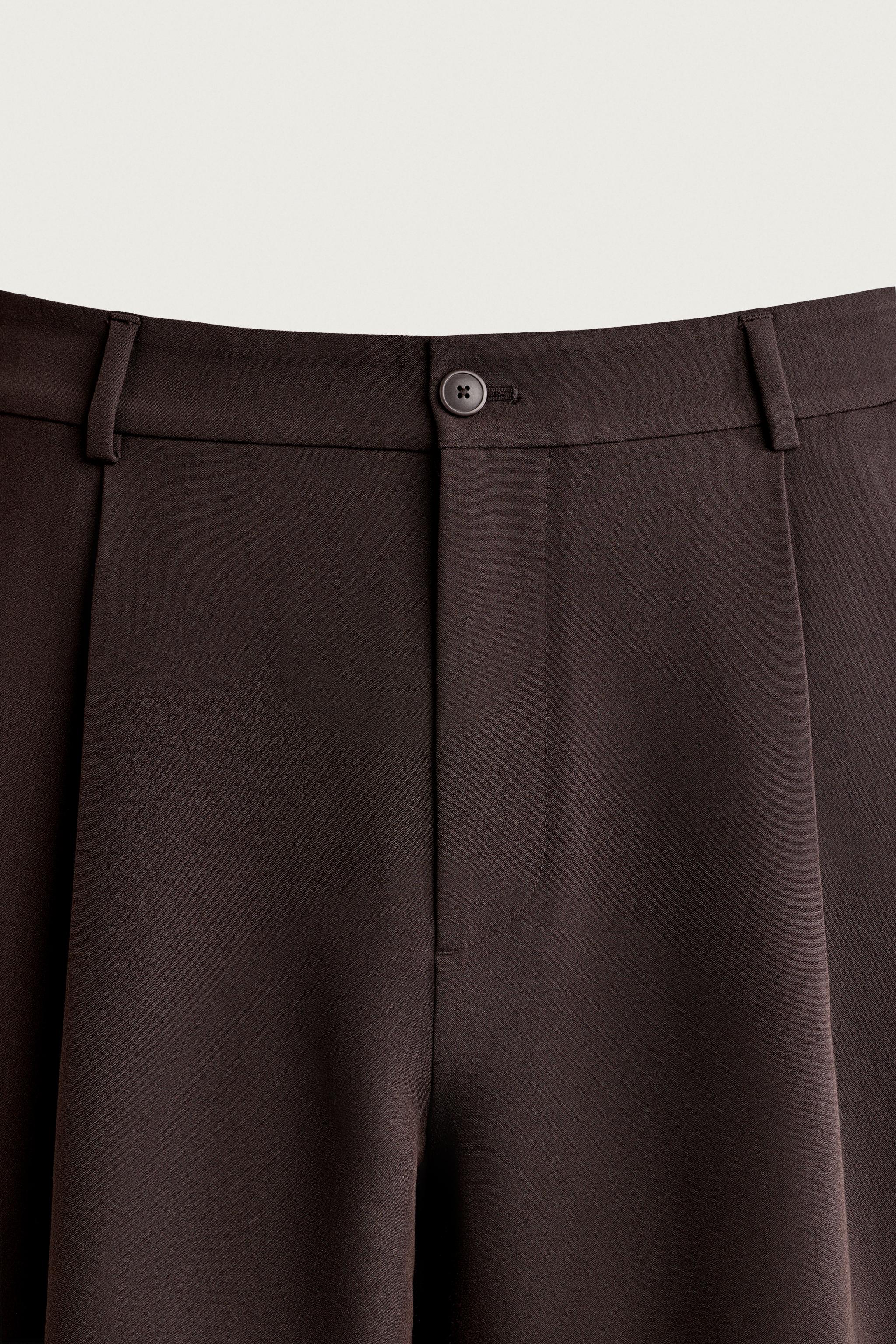 PANTALON COUPE DÉCONTRACTÉE À PLIS